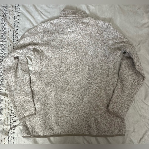 San Francisco Giants Antigua Women's Logo Fortune Quarter-Zip Pullover - Oatmeal - Picture 3 of 5